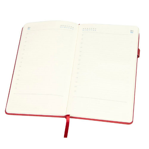 Ежедневник недатированный Linnie, формат А5, в линейку (красный)