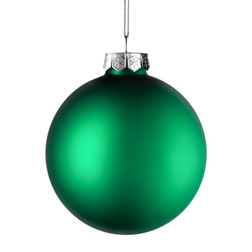 Елочный шар Finery Matt, 10 см, матовый зеленый