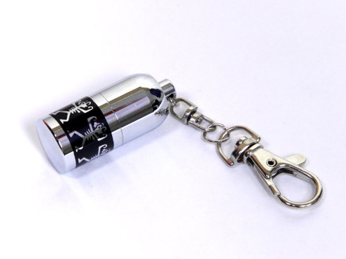 USB-флешка на 64 ГБ в виде пули с танцующими человечками, серебро