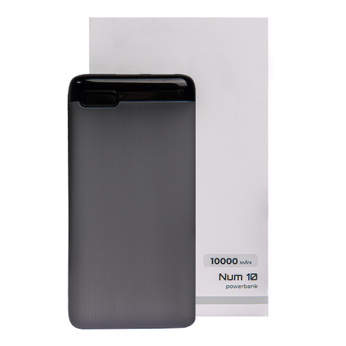 Универсальный аккумулятор OMG Num 10 (10000 мАч), серый, 13,9х6.9х1,4 см (серый)