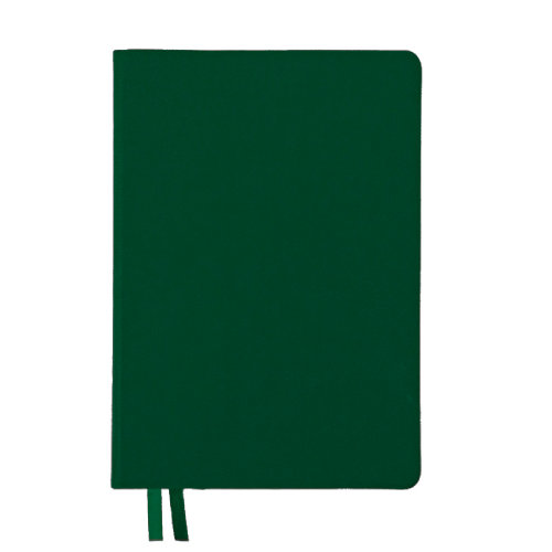 Ежедневник недатированный Softie, формат А5, в клетку (темно-зелёный)