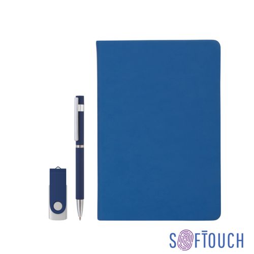 Подарочный набор "Бари", покрытие soft touch, синий