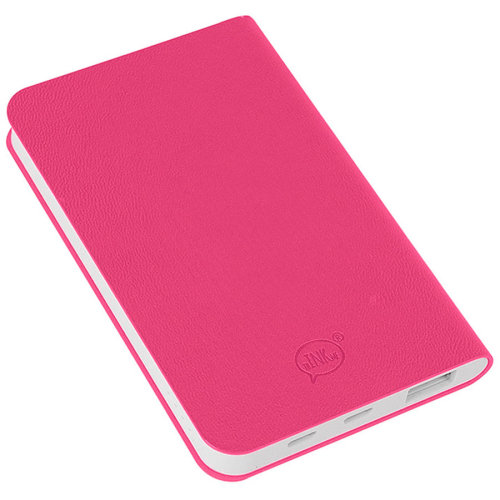 Универсальный аккумулятор "Softi" (5000mAh),розовый, 7,5х12,1х1,1см, искусственная кожа,плас (розовый)