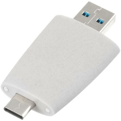 Флешка Pebble Type-C, USB 3.0, светло-серая, 32 Гб