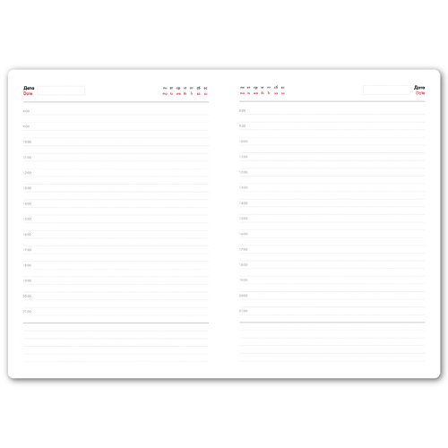 Ежедневник недатированный Anderson, формат А5,  в линейку (красный)