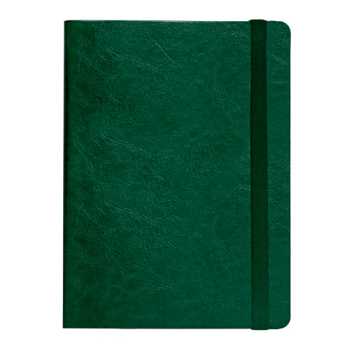 Ежедневник недатированный Boomer, А5,  темно-зеленый, кремовый блок, без обреза (темно-зелёный)