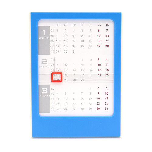 Календарь настольный Zeit, синий