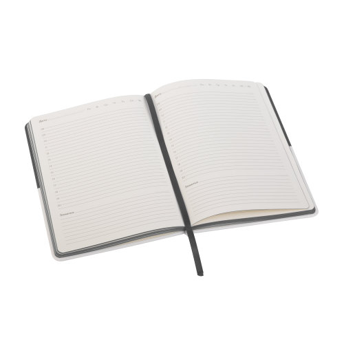 Ежедневник недатированный "Палермо", формат А5, черный с белым