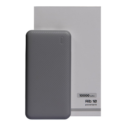 Универсальный аккумулятор OMG Rib 10 (10000 мАч), серый, 13,5х6.8х1,5 см (серый)