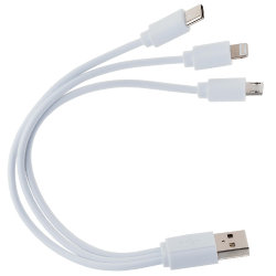 Кабель USB 3 в 1 (Micro, Type-C, Lightning) Белый 6011.07