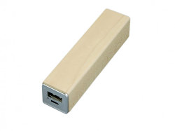 PB-wood1 Универсальное зарядное устройство power bank прямоугольной формы. 2200MAH. Белый