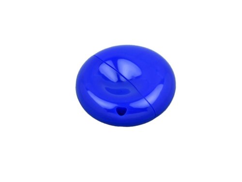 Флешка промо круглой формы, 64 Гб, синий