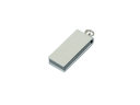 Флешка с мини чипом, минимальный размер, цветной  корпус, 64 Гб, серебристый