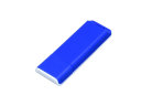 Флешка прямоугольной формы, оригинальный дизайн, двухцветный корпус, 64 Гб, синий/белый