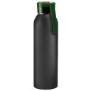 Бутылка для воды VIKING BLACK 650мл. Черная с зеленой крышкой 6142.02