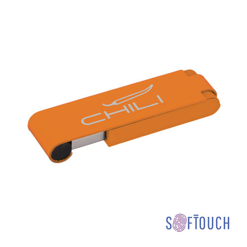 Флеш-карта "Case" 8GB, покрытие soft touch, оранжевый