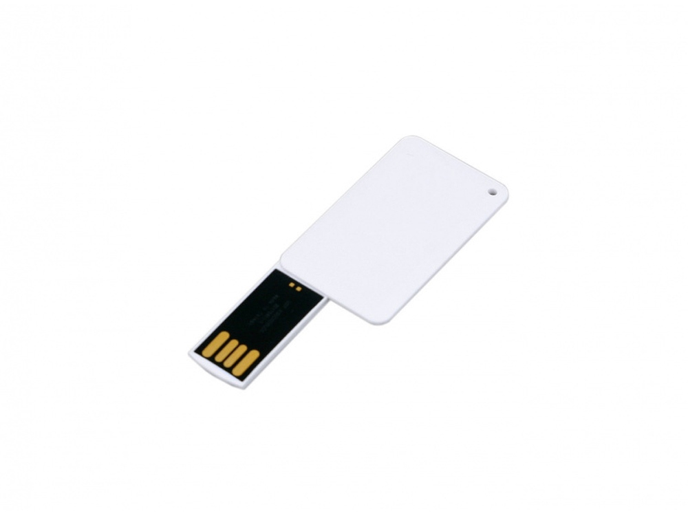 USB-флешка на 8 Гб в виде пластиковой карточки, белый