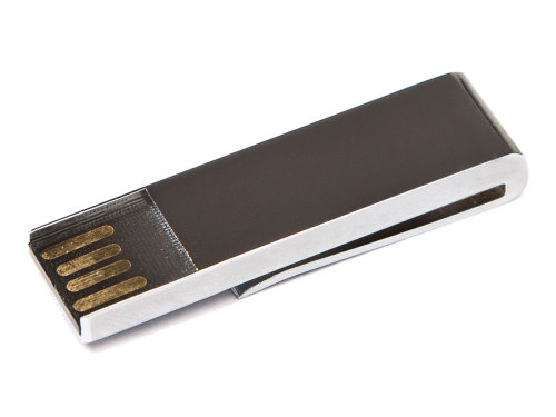 USB-флешка на 64 ГБ в виде зажима для купюр, серебро
