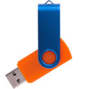 Флешка TWIST COLOR MIX Оранжевая с синим 4016.05.01.32ГБ