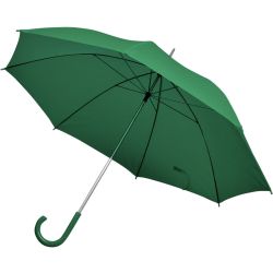 Зонт-трость с пластиковой ручкой, механический; зеленый; D=103 см; 100% полиэстер 190 T (зеленый)